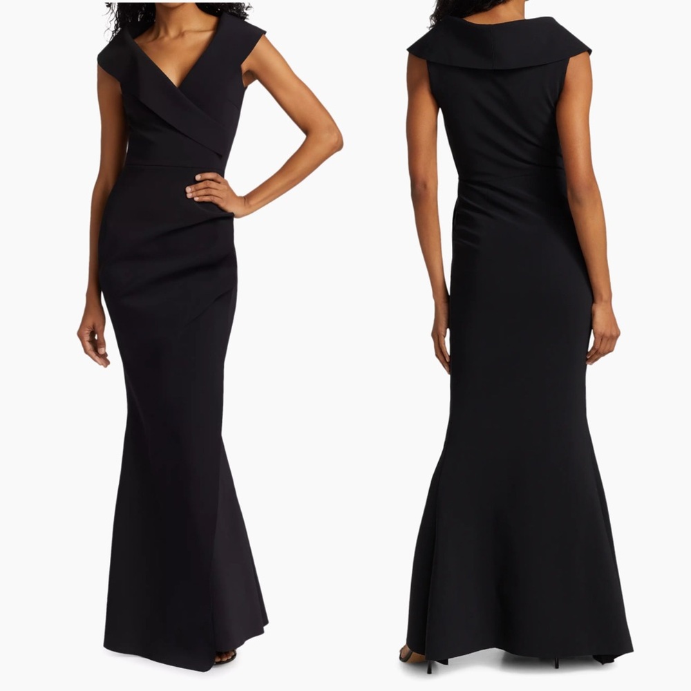 NWT Chiara Boni La Petite Robe Cocoon Collar Trumpet Dress Size 42 (6) $995